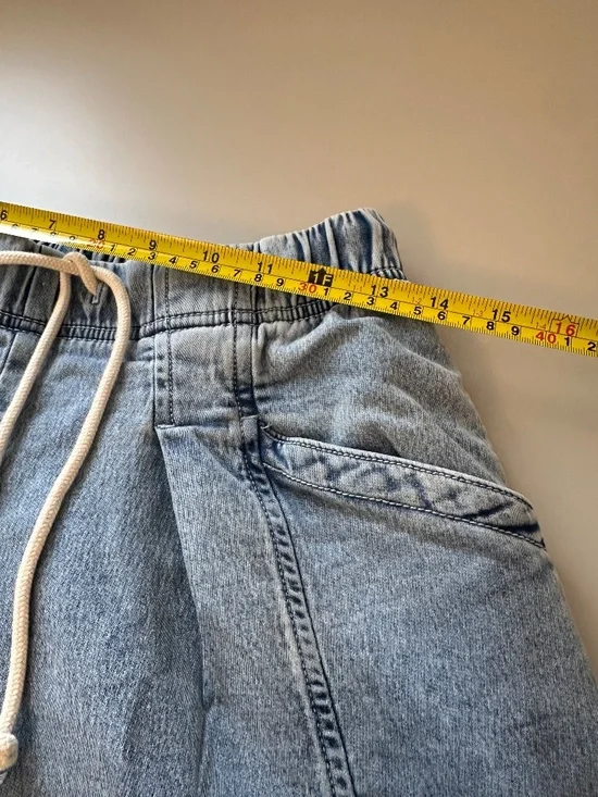 NWT Aerie Daydream Denim Stretch Pull On Trouser in Medium Indigo Wash | Small - Picture 8 of 11